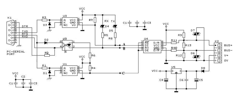 RS232-RS485 Converter circuit